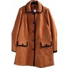 Dámský hnědý kabát s černým lemem / GEORGE / XXXXL (52) / UK 24 / ANGLIE