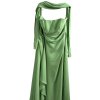 Dámské společenské zelené šaty + šálka/ MARI LEE / XXXL (50/52) / UK 22/24 / ANGLIE