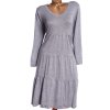 Dámské šedé úpletové šaty / WS / XXXL (46/48) / UK 18/20 / ANGLIE
