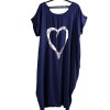 Dámské tmavě modré šaty se srdíčkem  / OBSESSION / XXXXL (54/56/58) / UK 30 / ANGLIE