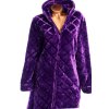 Dámské fialové kvalitní domácí teplé šaty / CAMILLE / XXXXL (50/52) / UK 22/24 / ANGLIE