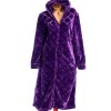 Dámské fialové kvalitní domácí teplé šaty / CAMILLE / XXXXL (50/52) / UK 22/24 / ANGLIE
