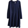 Dámské kvalitní zimní/podzimní modré šaty s bílým kostkováním  / Marks & Spencer / XXXL (50) / UK 20/22 / ANGLIE