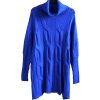 Dámský královsky modrý  svetr - svetrové šaty s rolákem / XXXXL (52) / UK 24 /ANGLIE