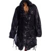 Dámská černá lesklá luxusní bunda / PIMENT ROUGE /  XXXXL (48/50) / UK 20/22 / ANGLIE