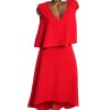 Dámské červené šaty s volánem  / QUIZ /  XXXL (48/50) / UK 20  ANGLIE