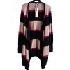 Dámský černo-béžovo-růžový pruhovaný svetrový kabátek  /  CAPSULE / XXXL (46/48) /  UK 16/18 / ANGLIE