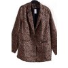 Dámské značkové  hnědo-černé sako s leopardím vzorem / MARISOTA / XXXXL (54) / UK 26  / ANGLIE