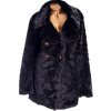 Dámský černý kožíškový značkový kabátek / MELA LONDON /  XXL (44) / UK 16 / ANGLIE