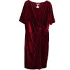 Dámské červené sametové šaty  / ANTHOLOGY /  XXXL (52) / UK 24 / ANGLIE