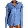 Dámská modrá džínová košile / DENIM NEW LOOK / XXL (46) / UK 18 / ANGLIE