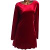Dámské červené sametové šaty  / BOOHOO /  XXXL (48/50) / UK 20 / ANGLIE