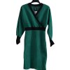 Dámské zeleno-černé svetrové šaty / NEW COLLECTION /  XXL (40) / UK 12/ ANGLIE