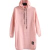 Dámský delší růžový svetřík/ěaty s kapucou / (46/48/50) / UK 20/22  / ANGLIE