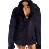 Dámská semišová černá bunda  s kožíškem/ DOROTHY PERKINS/  XXL (46) /  UK 18 /  ANGLIE