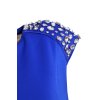 Dámské královsky modré šaty s kamínky na ramenech  /FWM / XXXL (46/48) / UK 18  ANGLIE