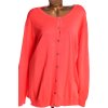 Dámský korálový propínací svetřík / CAPSULE / XXXXL+ (60/62) / UK32/34 / ANGLIE