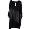 Dámská černé tunika s koženkou / YOURS / XXXXL (54/56/58) / UK 26/28  / ANGLIE