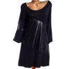 Dámská černé tunika s koženkou / YOURS / XXXXL (54/56/58) / UK 26/28  / ANGLIE