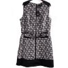 Dámské černo-bílé podzimní  šaty se zlatou nitkou / NEXT / XXL (46) / UK 18 /  ANGLIE