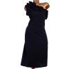Dámské černé šaty na jedno rameno s volány / IN THE STYLE  / (56) / UK 28/ ANGLIE
