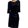 Dámské černé sametové  šaty / F&F /  XXXL (50) / UK 22 / ANGLIE