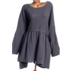 Dámská  šedá vaflovaná tunika / MADE IN ITALY / XXXXL (58/60) / UK 30/32 / ANGLIE