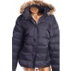 Dámská černá bunda s kožíškem na kapuci / FLUID /  XXL (46/48) /  UK 18/20 /  ANGLIE