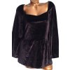 Dámská černo/hnědá sametová  halenka  / SIMPLY BE / XXXXL (50/52) / UK 22  / ANGLIE