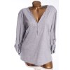 Dámská šedá halenka se zipem u dekoltu / PEACOCKS /  XXXL (48/50) / UK 20 / ANGLIE