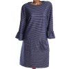 Dámské zimní modro-šedé pruhované šaty  / TU/ XXL (46) / UK 18 / ANGLIE