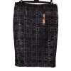 Dámská černá sukně s šedými lesklými vzory / MCO / XXXL (48) / UK 20 / ANGLIE