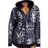 Dámská oboustranná mikina černá-šedo-bílo-černý leopardí vzor / AVON / XXXL (44/46) / UK 16/18 ANGLIE