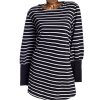 Dámské černo-bílé pruhované šaty / PAPAYA / XXL (44)/ UK 16 / ANGLIE