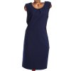 Dámské  tmavě modré šaty s černou krajkou / TU / XXL (48) /  UK 20 /ANGLIE