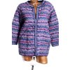 Dámská modro-růžovo-bílá lehká bundička se vzory a květy / COTTON TRADERS /  XXL (46/48) / UK 18  / ANGLIE