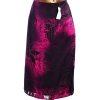 Dámká černo-fialová květovaná sukně / CAVITA / XXXXL (50) / UK 22/24 / ANGLIE