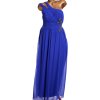 Dámské královsky modré šaty s kamínky na jedno ramínko / značkové LITTLE MISTRESS / XXXL (44/46) / UK 16/18 ANGLIE