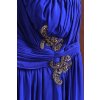 Dámské královsky modré šaty s kamínky na jedno ramínko / značkové LITTLE MISTRESS / XXXL (44/46) / UK 16/18 ANGLIE