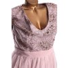 Dámské šedo-fialové šaty s flitry / LITTLE MISTRESS / XXL (46) / UK 18/ ANGLIE