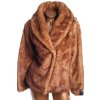 Dámský hnědý kožich / ATMOSPHERE / XXXXL (48/50) / UK 20/ ANGLIE