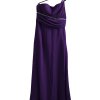 Dámské společenské fialové šaty s kamínky na jedno ramínko / EVER PRETTY / XL (46) / UK 18/ ANGLIE