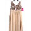 Dámské béžové šaty s flitry /LITTLE MISTRESS  / XXXXL (52) / UK 24 / ANGLIE