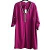 Dámská fialová delší halenka s kamínky u dekoltu  / ROGERS ROGERS /  XXXXL+ (56) / UK 28 / ANGLIE
