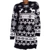 Dámský černo-bílý delší svetr s vánočním vzorem / XXL (42/44/46) / UK 16/18  ANGLIE