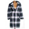 Dámský černo-bílo-zeleno-žluto-modrý károvaný kabát / GEORGE / XXXXL (52) / ANGLIE