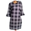 Dámské černo-bílé elastické kostkované šaty / Marks&Spencer / XXXL (50) / ANGLIE