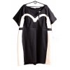 Dámské černo-bílé luxusní zimní šaty / Simply Be / XXXXL+ (60) / ANGLIE