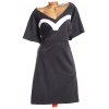 Dámské černo-bílé luxusní zimní šaty / Simply Be / XXXXL+ (60) / ANGLIE