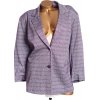 Dámské fialovo-bílé vzorované elegantní sako / Marisota / XXXXL (54) / ANGLIE
